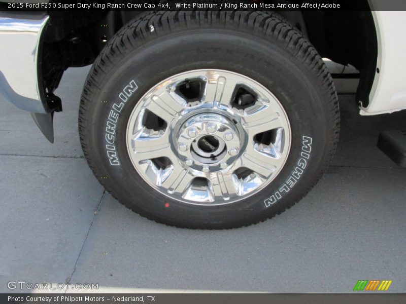 White Platinum / King Ranch Mesa Antique Affect/Adobe 2015 Ford F250 Super Duty King Ranch Crew Cab 4x4
