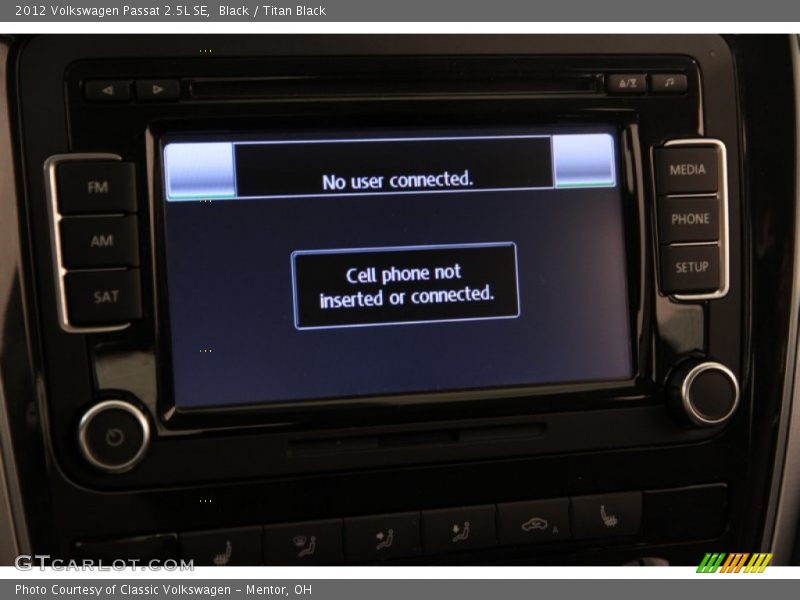 Black / Titan Black 2012 Volkswagen Passat 2.5L SE