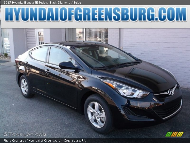 Black Diamond / Beige 2015 Hyundai Elantra SE Sedan