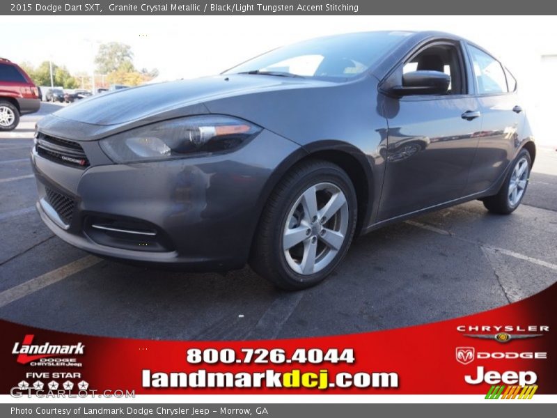 Granite Crystal Metallic / Black/Light Tungsten Accent Stitching 2015 Dodge Dart SXT