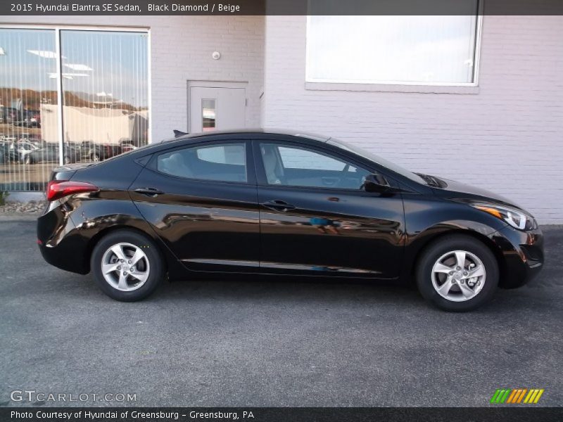 Black Diamond / Beige 2015 Hyundai Elantra SE Sedan