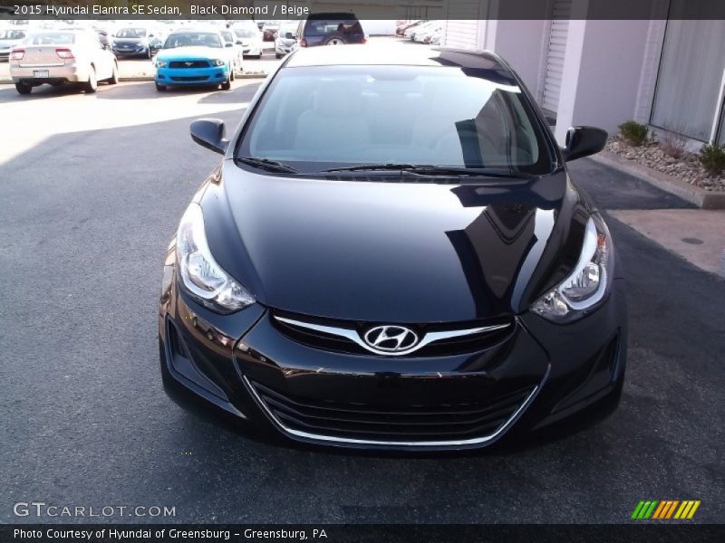 Black Diamond / Beige 2015 Hyundai Elantra SE Sedan
