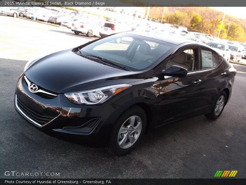 Black Diamond / Beige 2015 Hyundai Elantra SE Sedan