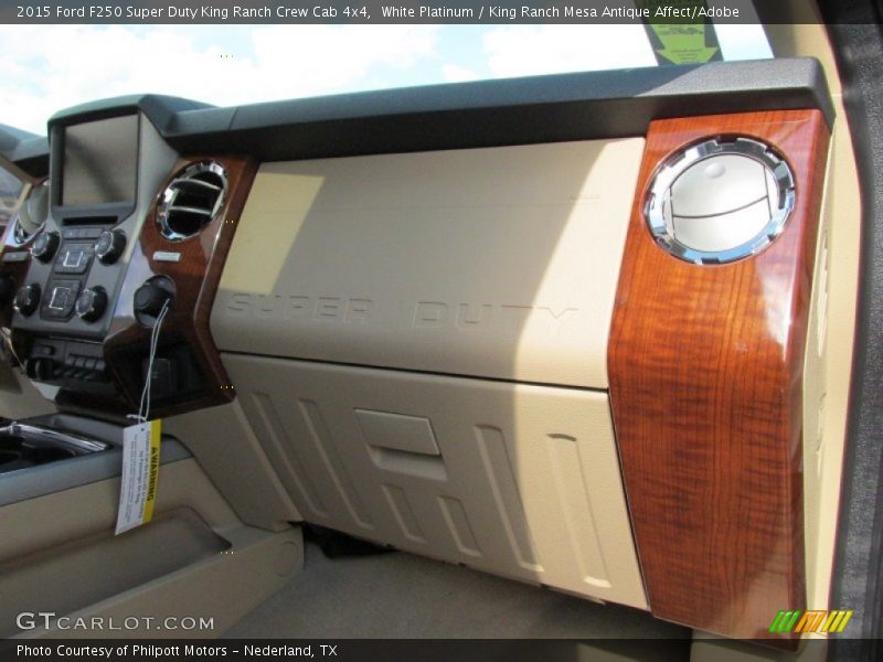 White Platinum / King Ranch Mesa Antique Affect/Adobe 2015 Ford F250 Super Duty King Ranch Crew Cab 4x4