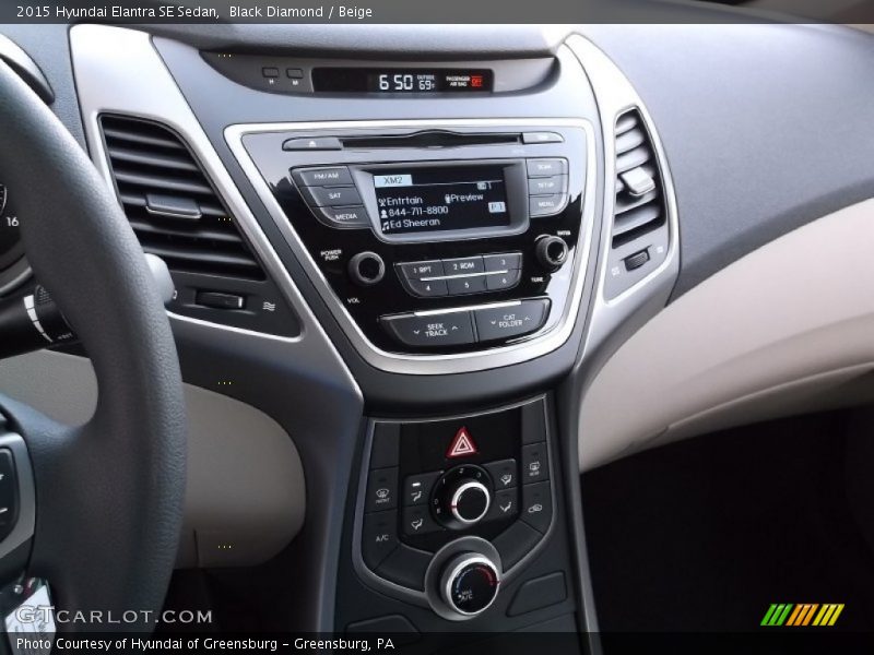 Black Diamond / Beige 2015 Hyundai Elantra SE Sedan