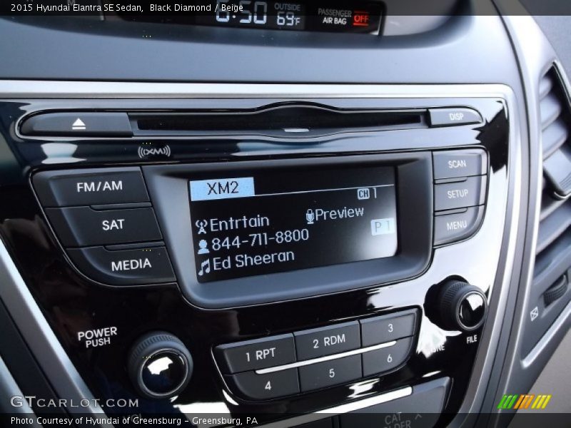 Black Diamond / Beige 2015 Hyundai Elantra SE Sedan