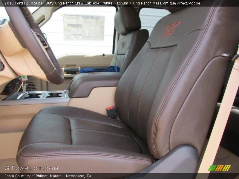 White Platinum / King Ranch Mesa Antique Affect/Adobe 2015 Ford F250 Super Duty King Ranch Crew Cab 4x4