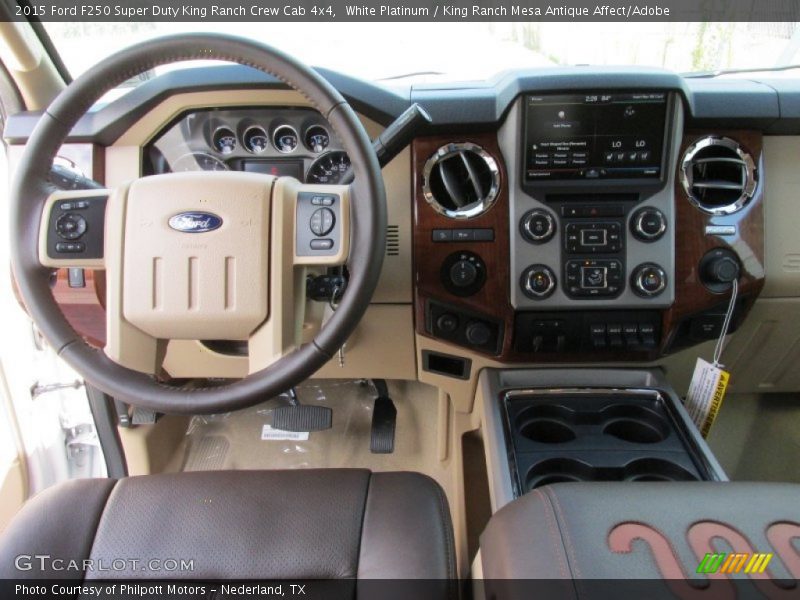 White Platinum / King Ranch Mesa Antique Affect/Adobe 2015 Ford F250 Super Duty King Ranch Crew Cab 4x4