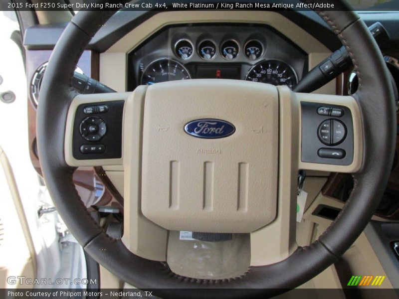 White Platinum / King Ranch Mesa Antique Affect/Adobe 2015 Ford F250 Super Duty King Ranch Crew Cab 4x4