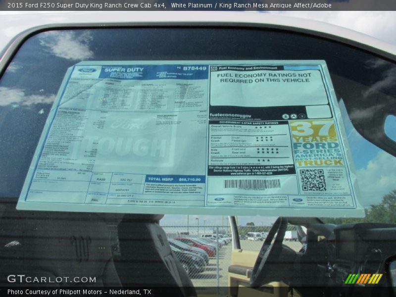 White Platinum / King Ranch Mesa Antique Affect/Adobe 2015 Ford F250 Super Duty King Ranch Crew Cab 4x4
