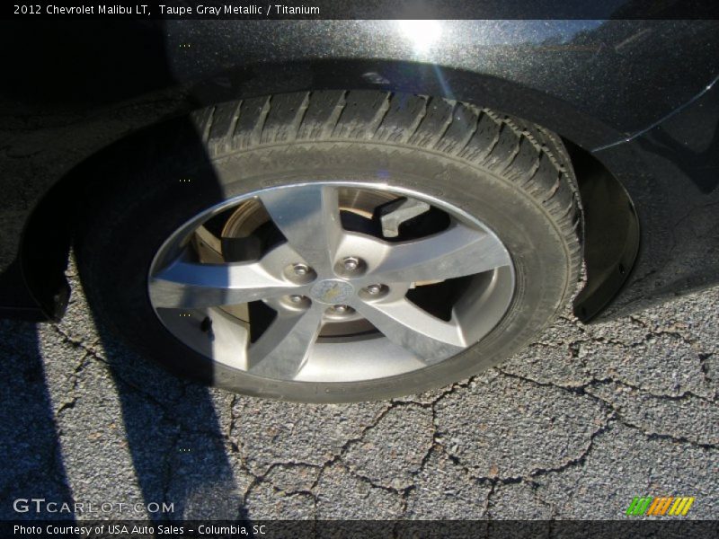 Taupe Gray Metallic / Titanium 2012 Chevrolet Malibu LT