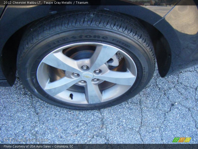 Taupe Gray Metallic / Titanium 2012 Chevrolet Malibu LT