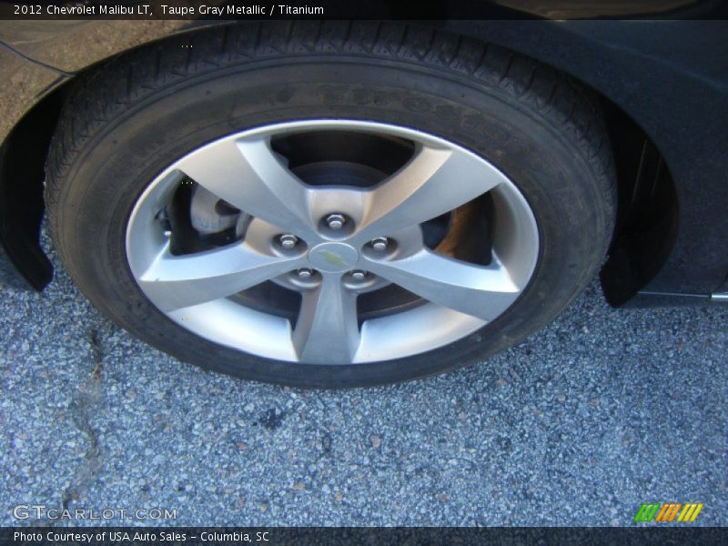 Taupe Gray Metallic / Titanium 2012 Chevrolet Malibu LT