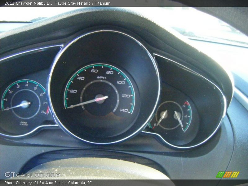 Taupe Gray Metallic / Titanium 2012 Chevrolet Malibu LT