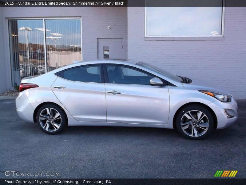Shimmering Air Silver / Black 2015 Hyundai Elantra Limited Sedan