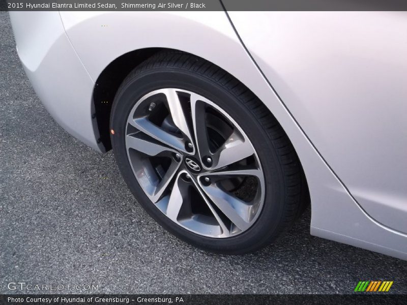Shimmering Air Silver / Black 2015 Hyundai Elantra Limited Sedan
