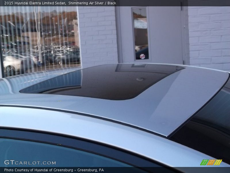 Shimmering Air Silver / Black 2015 Hyundai Elantra Limited Sedan