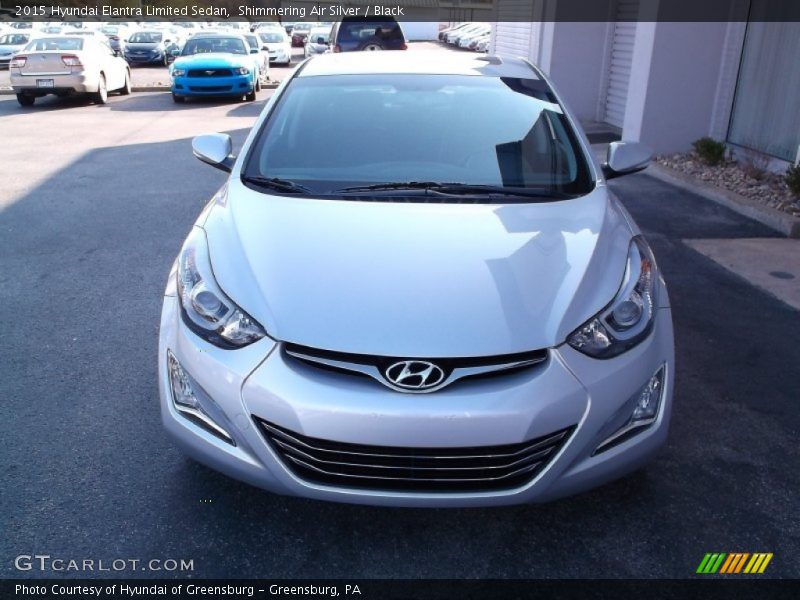 Shimmering Air Silver / Black 2015 Hyundai Elantra Limited Sedan
