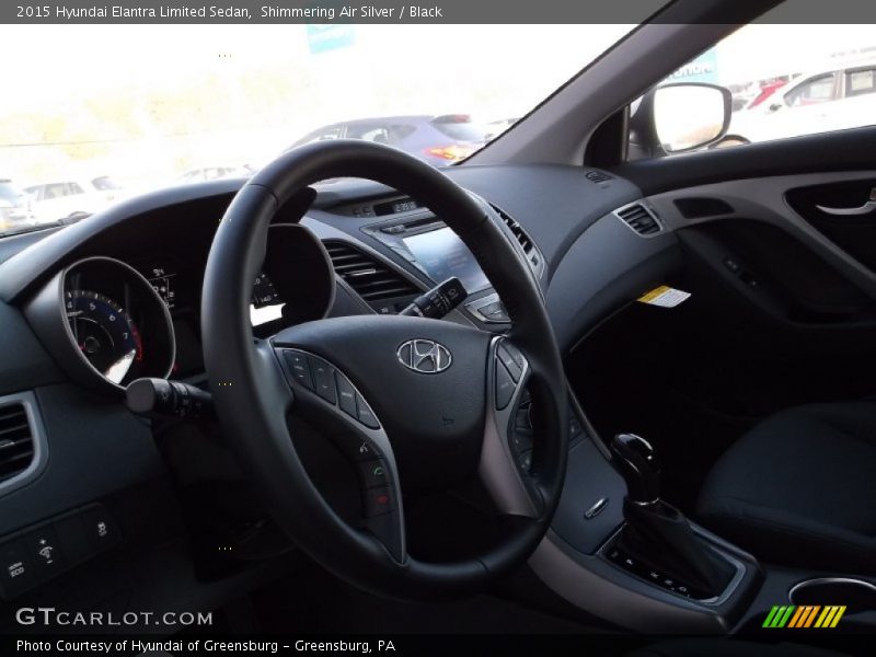 Shimmering Air Silver / Black 2015 Hyundai Elantra Limited Sedan