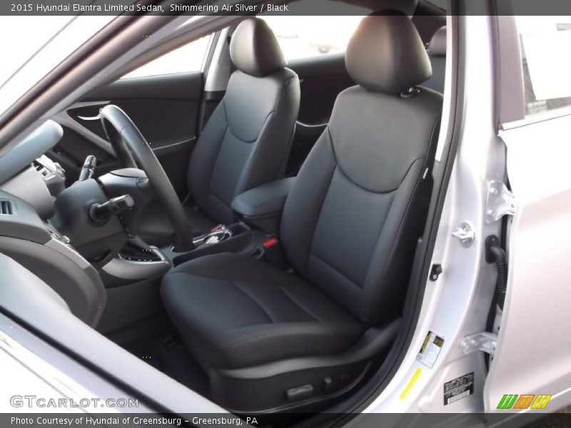 Shimmering Air Silver / Black 2015 Hyundai Elantra Limited Sedan