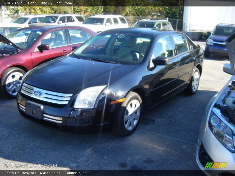 Black / Light Stone 2007 Ford Fusion S