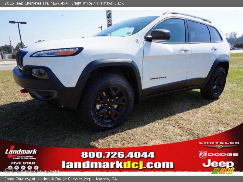 Bright White / Trailhawk Black 2015 Jeep Cherokee Trailhawk 4x4