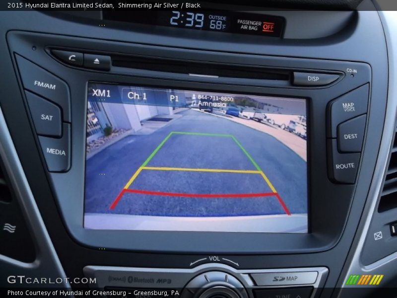 Shimmering Air Silver / Black 2015 Hyundai Elantra Limited Sedan