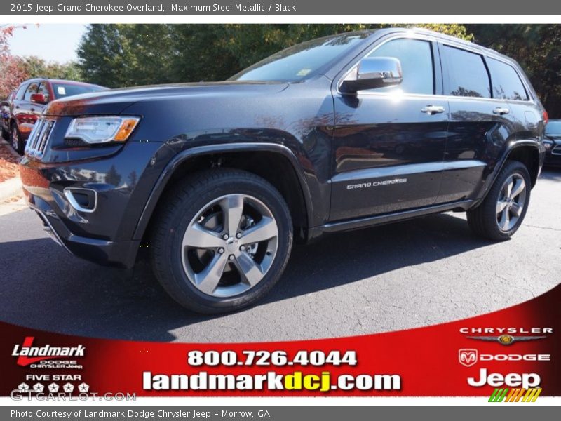 Maximum Steel Metallic / Black 2015 Jeep Grand Cherokee Overland