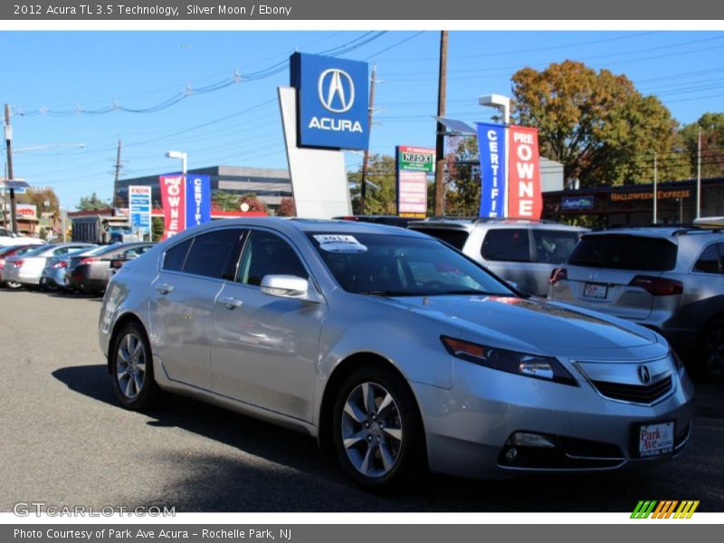 Silver Moon / Ebony 2012 Acura TL 3.5 Technology