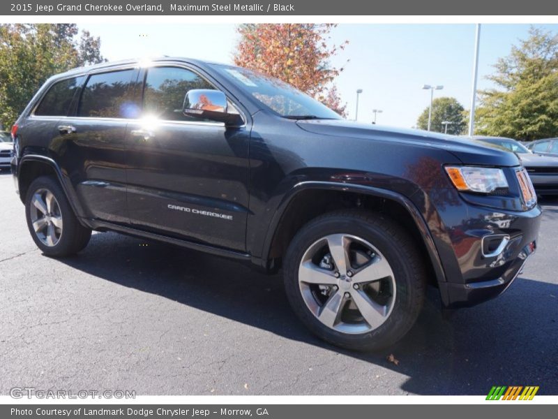 Maximum Steel Metallic / Black 2015 Jeep Grand Cherokee Overland
