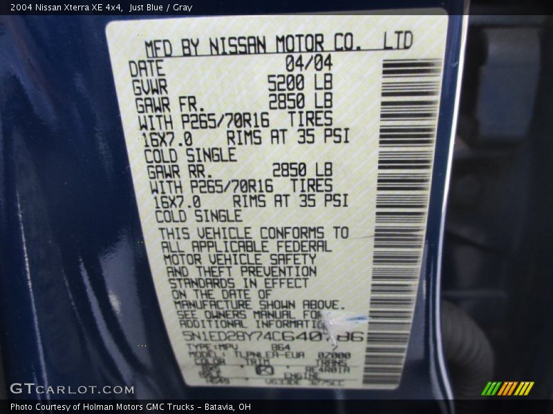 Just Blue / Gray 2004 Nissan Xterra XE 4x4