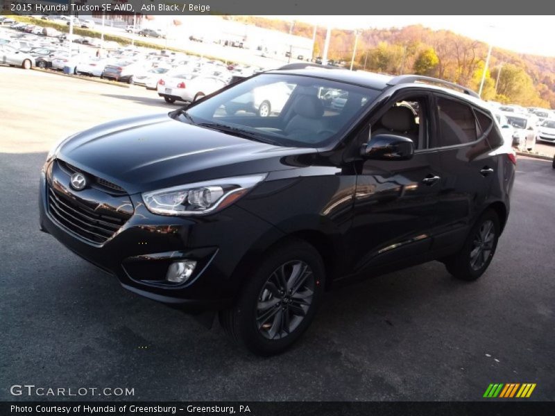 Ash Black / Beige 2015 Hyundai Tucson SE AWD