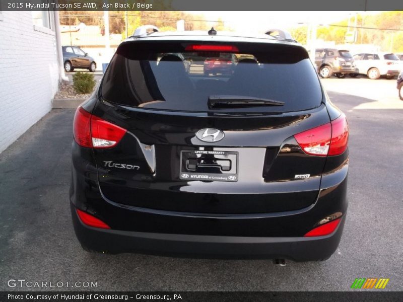 Ash Black / Beige 2015 Hyundai Tucson SE AWD