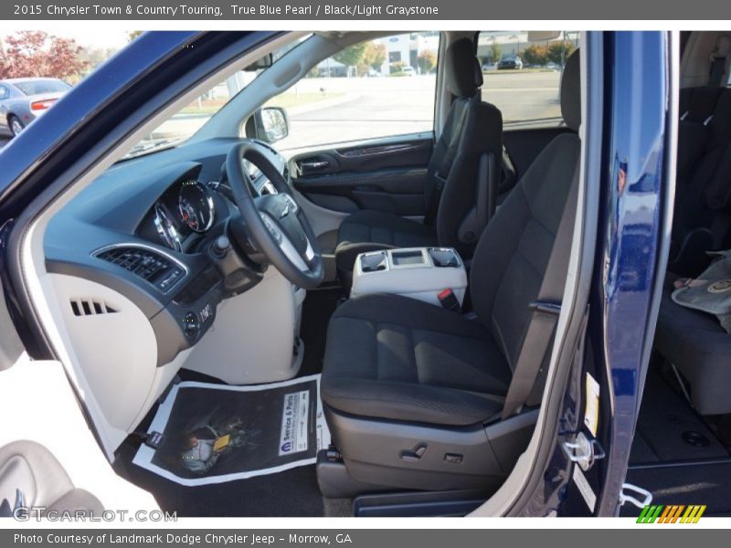 True Blue Pearl / Black/Light Graystone 2015 Chrysler Town & Country Touring