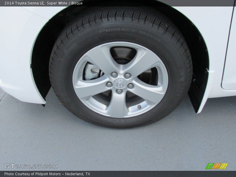 Super White / Bisque 2014 Toyota Sienna LE