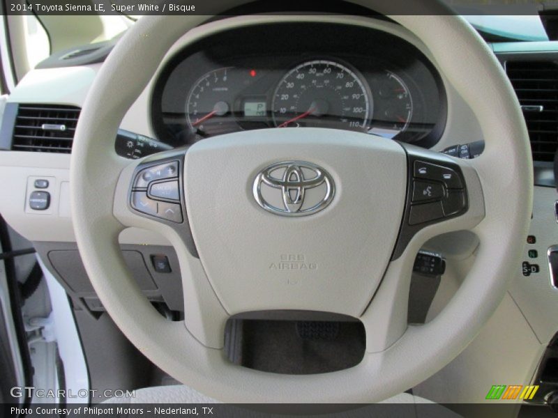 Super White / Bisque 2014 Toyota Sienna LE