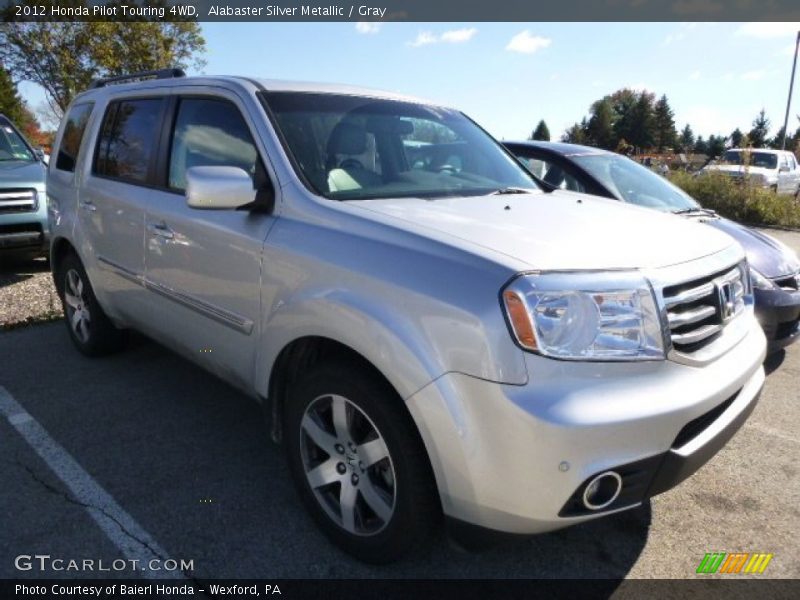 Alabaster Silver Metallic / Gray 2012 Honda Pilot Touring 4WD