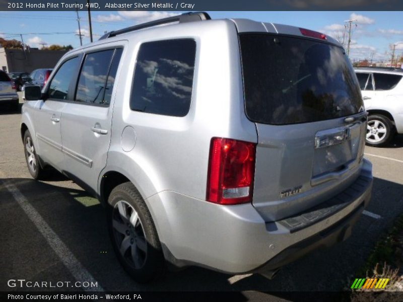 Alabaster Silver Metallic / Gray 2012 Honda Pilot Touring 4WD