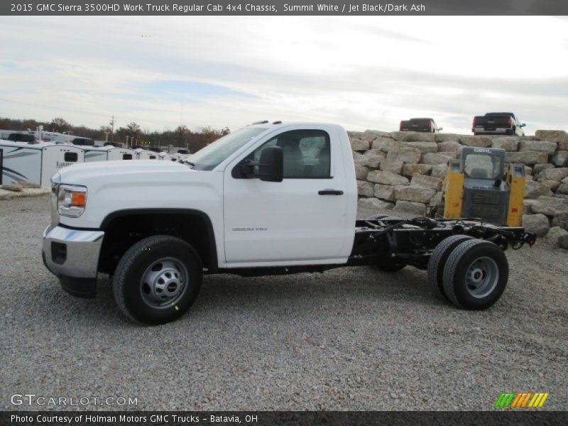 Summit White / Jet Black/Dark Ash 2015 GMC Sierra 3500HD Work Truck Regular Cab 4x4 Chassis