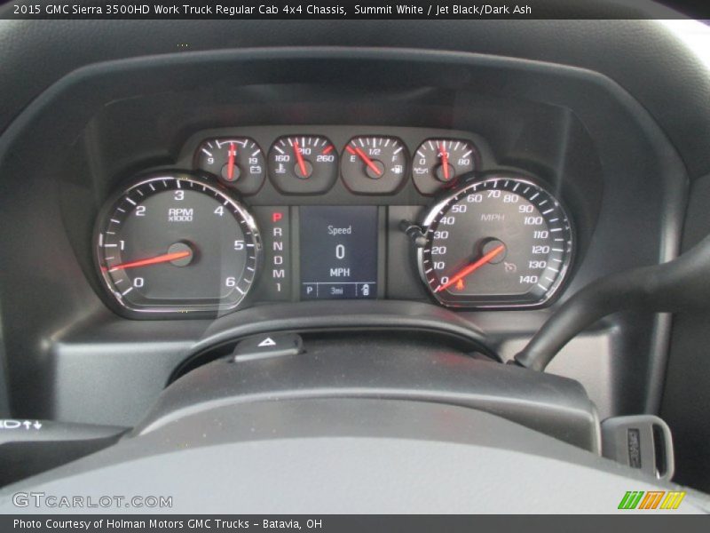 Summit White / Jet Black/Dark Ash 2015 GMC Sierra 3500HD Work Truck Regular Cab 4x4 Chassis