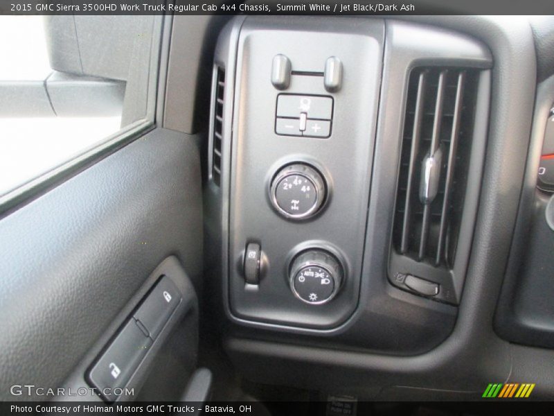 Summit White / Jet Black/Dark Ash 2015 GMC Sierra 3500HD Work Truck Regular Cab 4x4 Chassis
