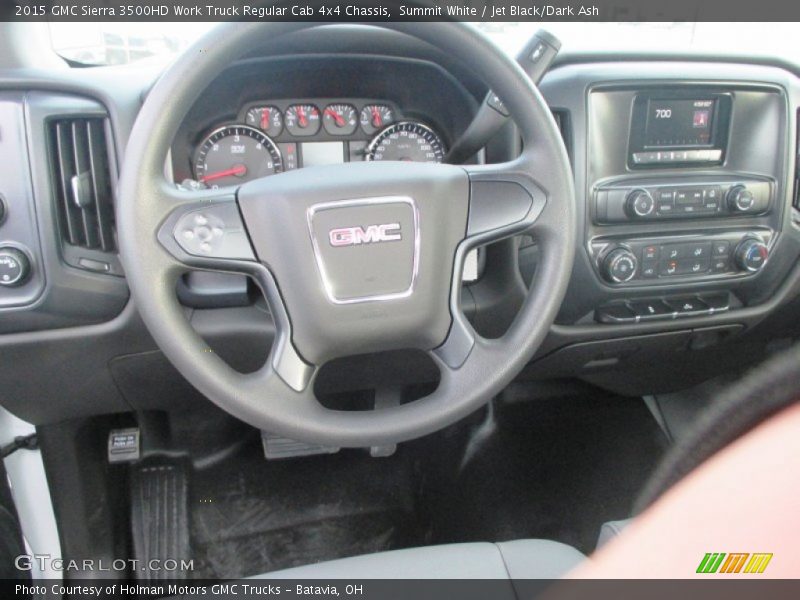 Summit White / Jet Black/Dark Ash 2015 GMC Sierra 3500HD Work Truck Regular Cab 4x4 Chassis