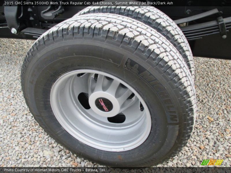 Summit White / Jet Black/Dark Ash 2015 GMC Sierra 3500HD Work Truck Regular Cab 4x4 Chassis