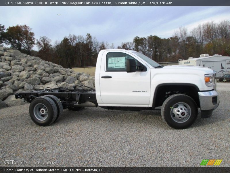 Summit White / Jet Black/Dark Ash 2015 GMC Sierra 3500HD Work Truck Regular Cab 4x4 Chassis