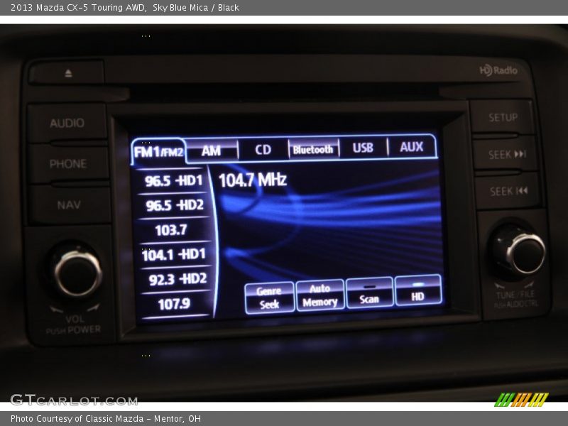 Sky Blue Mica / Black 2013 Mazda CX-5 Touring AWD