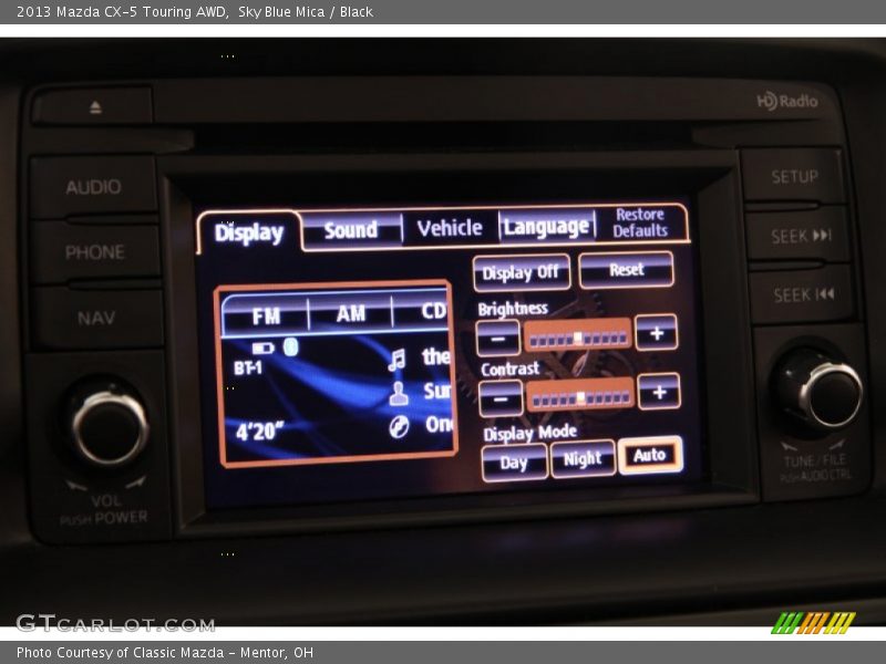 Sky Blue Mica / Black 2013 Mazda CX-5 Touring AWD