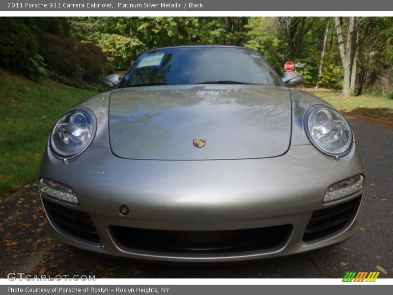 Platinum Silver Metallic / Black 2011 Porsche 911 Carrera Cabriolet