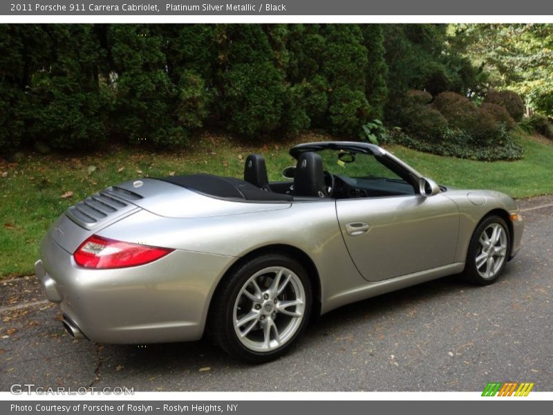 Platinum Silver Metallic / Black 2011 Porsche 911 Carrera Cabriolet