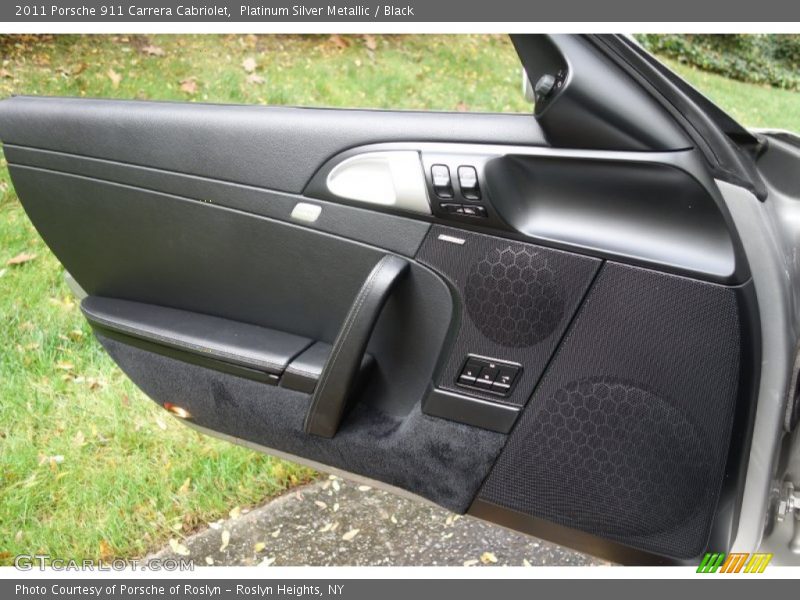 Platinum Silver Metallic / Black 2011 Porsche 911 Carrera Cabriolet