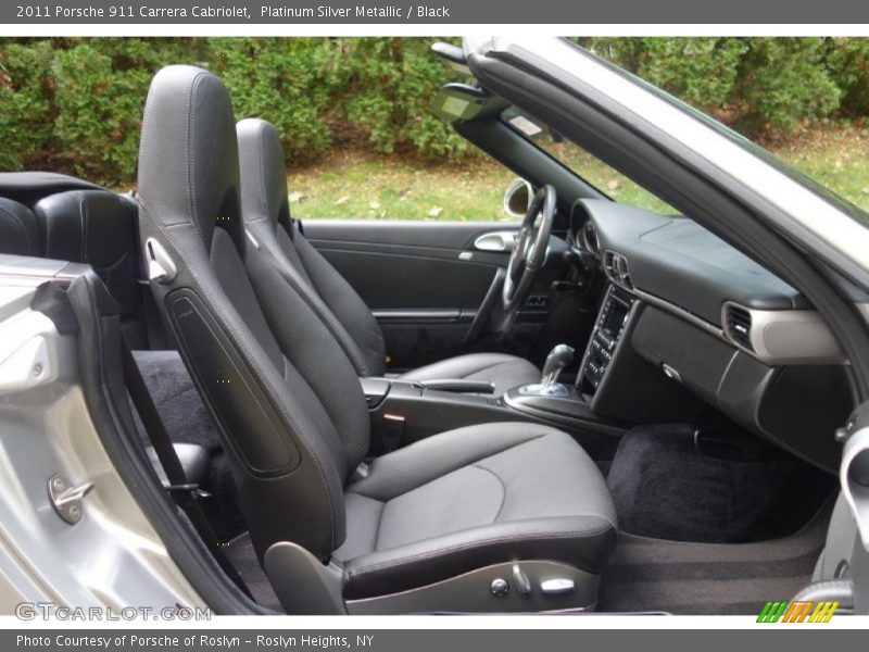 Platinum Silver Metallic / Black 2011 Porsche 911 Carrera Cabriolet